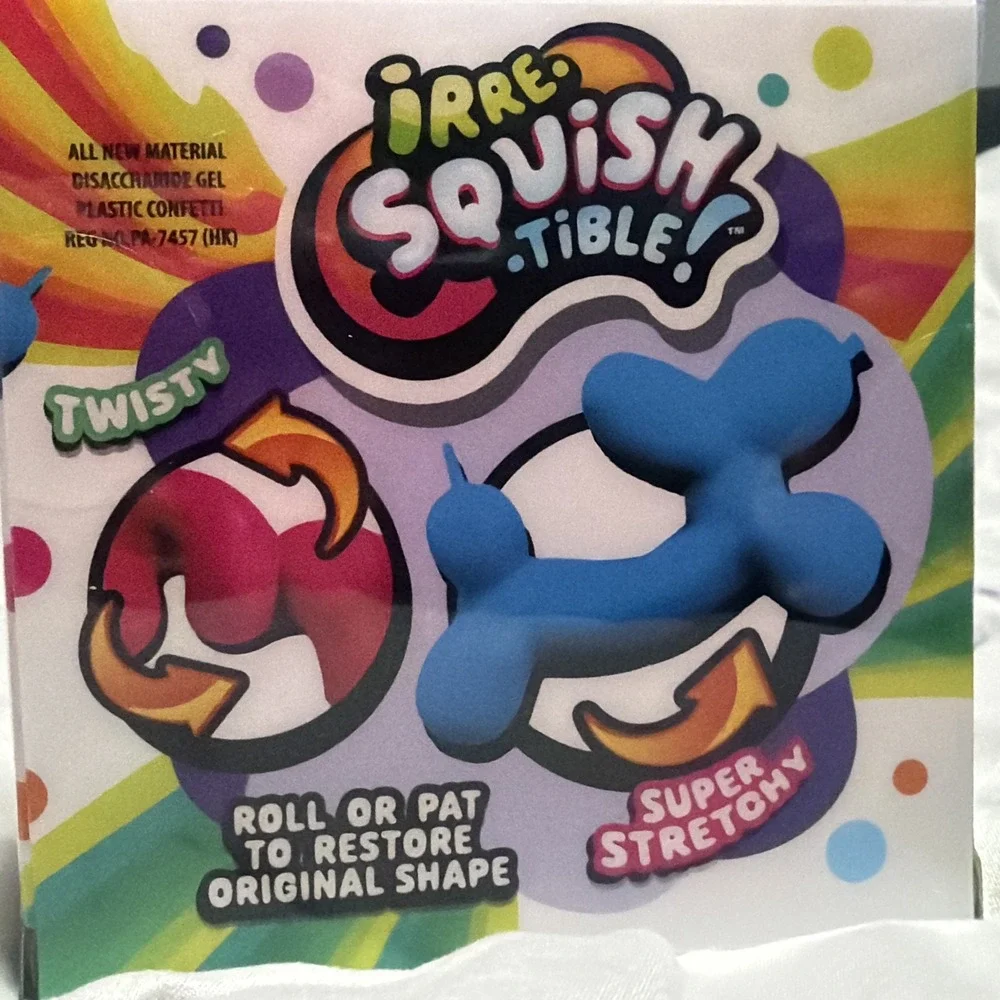 Glitter Balloon Dog Squishy, IrreSquishTible Stretchy Squeeze Toy Ja-Ru